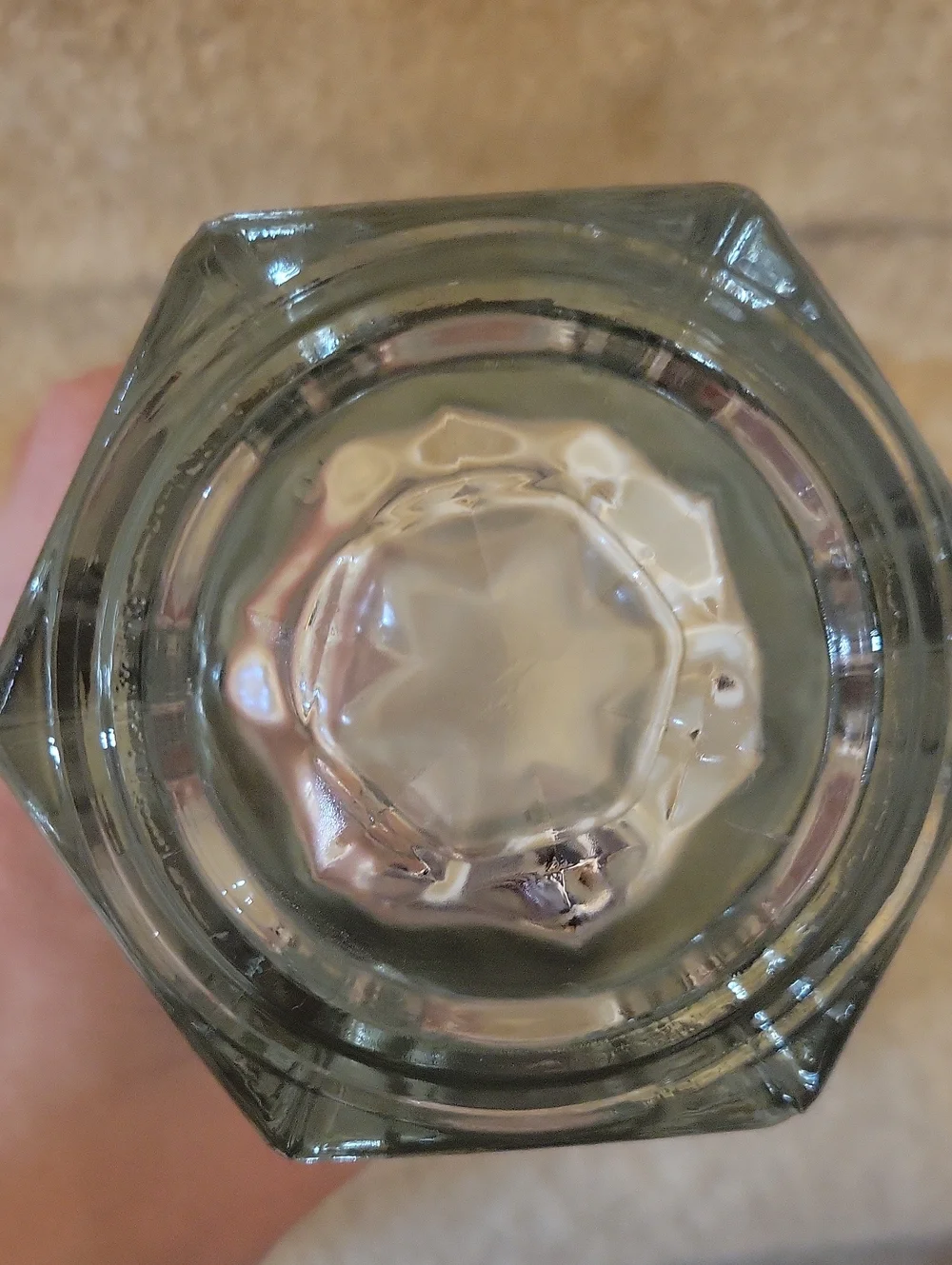Clear Glass Hexagonal Vase - Home Accents